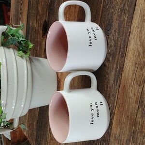 Threshold Love Ya Coffee Tea Cup Mug Set of 2